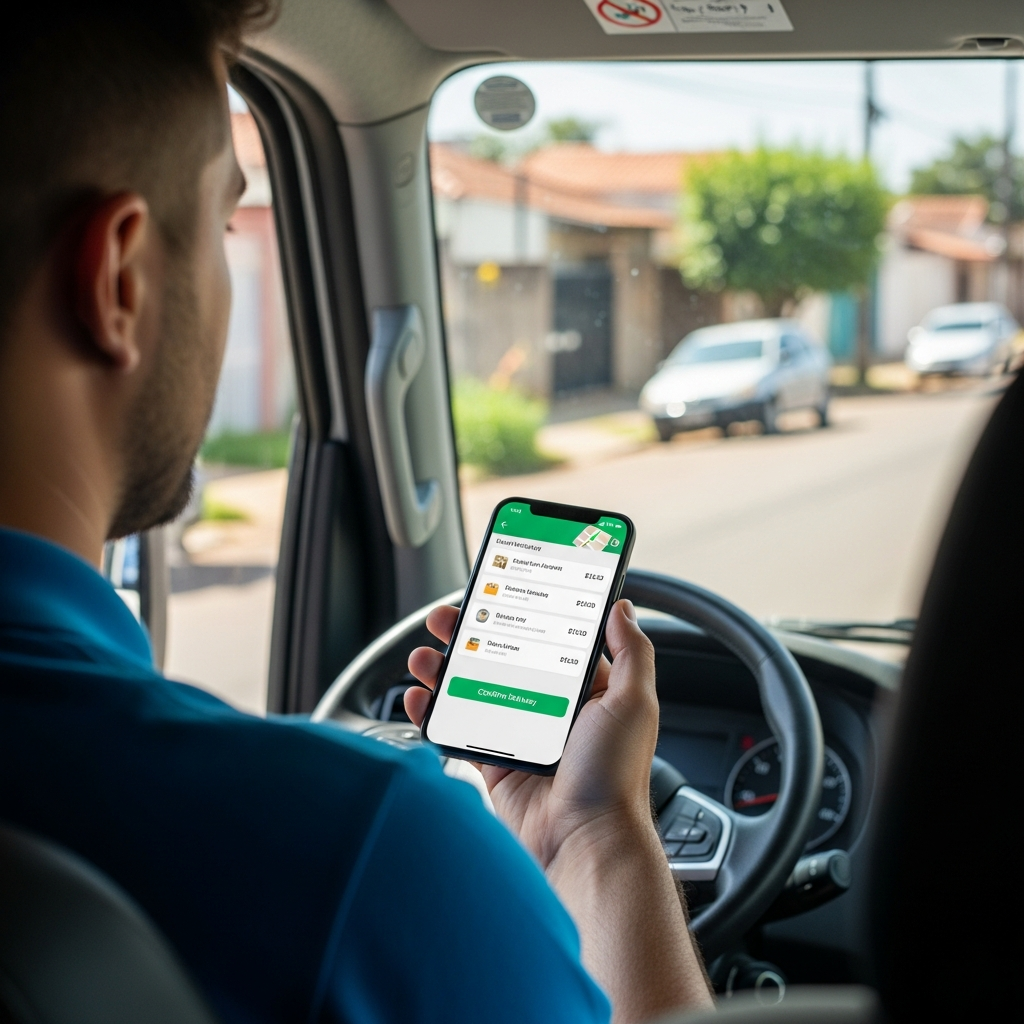 Aplicativo funcionando offline na rota